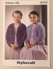 4898 - Stylecraft - Set of Girl's Eskimo Double Knitting Cardigans - Multi Size