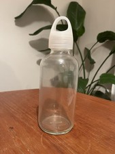 Miniso Glass Water Bottle 500ml with Plastic Hoop Handle BPA Free