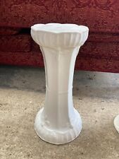 Large White Round Ceramic Pedestal Display Stand 22 cm diameter x 50 cm high