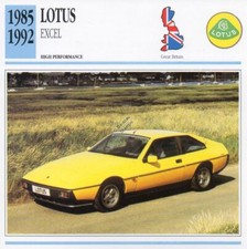 1985-1992 LOTUS EXCEL Classic Car Photo/Info Maxi Card