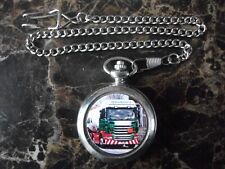 EDDIE STOBART LORRY CHROME POCKET WATCH WITH CHAIN (NEW) 4