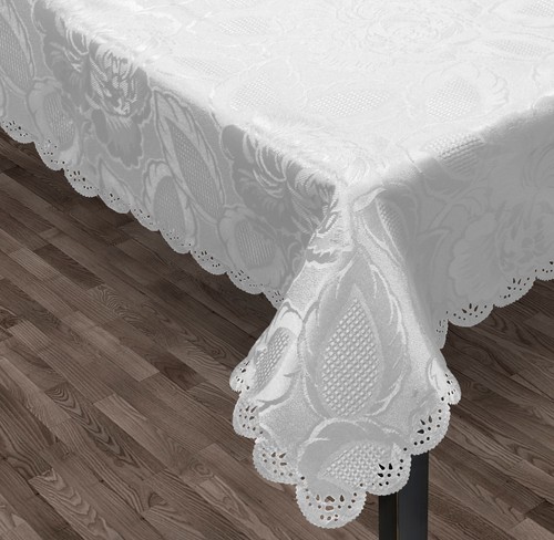 Rose jacquard table linen - rose,
