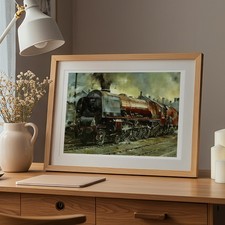 Steam Locomotive Artwork A3