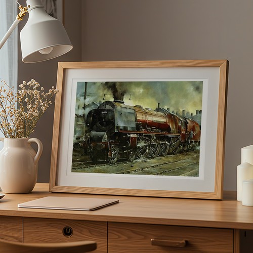 Steam locomotive artwork - artwork, a3