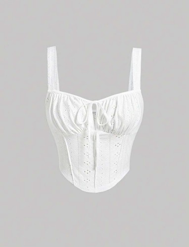 White eyelet embroidered lace - embroidered,