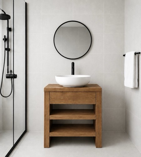 Solid wood bathroom vanity - solid,