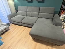Asto Corner Sofa Bed with Storage - L Shaped - Dark Grey - RRP £1299