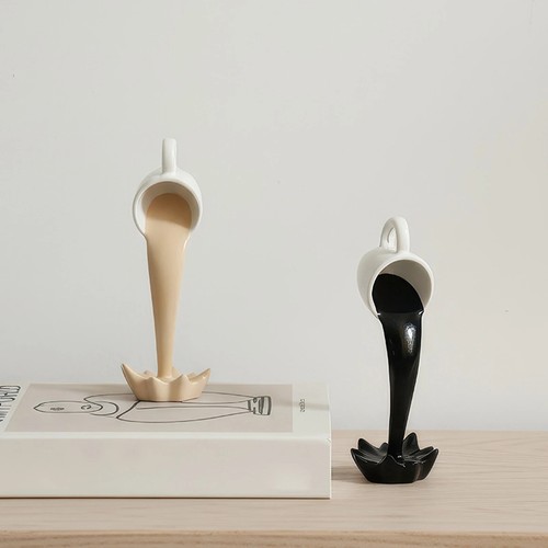 Floating coffee cup - cup, sculpture