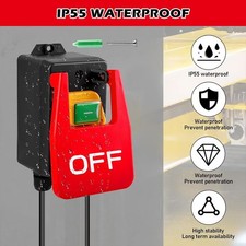 Single Phase On/Off Switch 220V Router Table Switch with Large Stop HOT