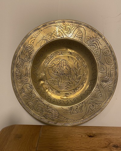 Vintage chinese engraved brass - vintage,