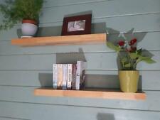 FLOATING SHELVES BEECHWOOD Chunky Thick Beech Block Shelving..