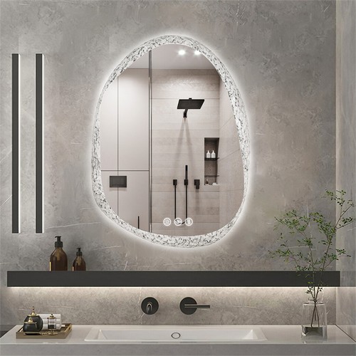 Led bathroom mirror pebble - mirror,