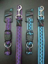 HEM AND BOO DOG & CO NYLON CLIP DOG COLLAR or PADDED HANDLE LEAD-Nuts Ab't Mutts