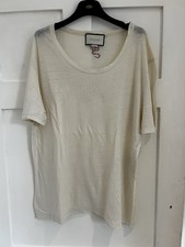 Gucci cream t shirt snake embroidery Size L 