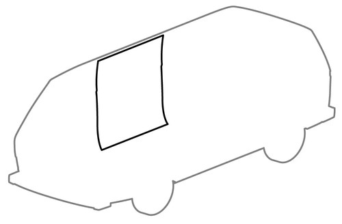 Sliding door seal right vw - sliding,