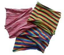 PACK OF 3 FAIR TRADE LONG COTTON HAIR BANDS BANDANA'S HEADBANDS - DOUBLE WRAP 