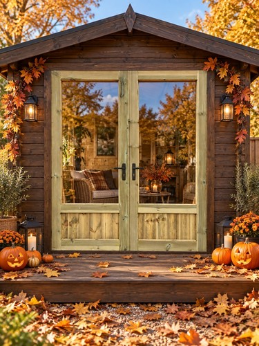 Doors for summerhouse and - summerhouse, log