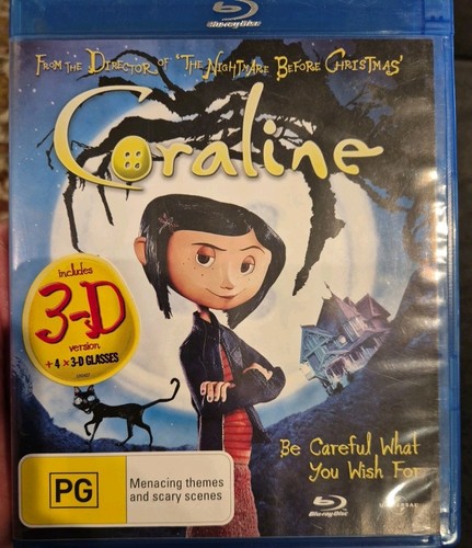 Coraline blu ray - coraline, 3-d