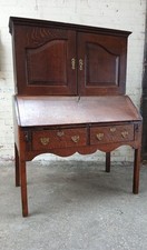 Antique solid wood bureau - writing desk with drawers