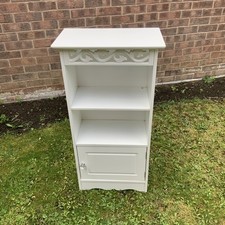 LOVELY SHELVES AND CUPBOARD UNIT WITH CUT OUT DESIGN 31.5” TALL