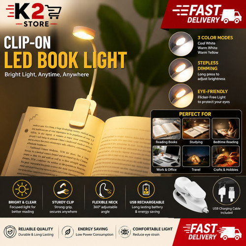 Rechargeable book light led - rechargeable,