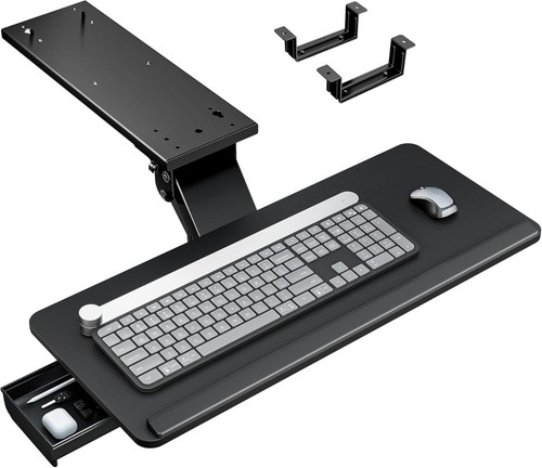Under desk keyboard tray - under,