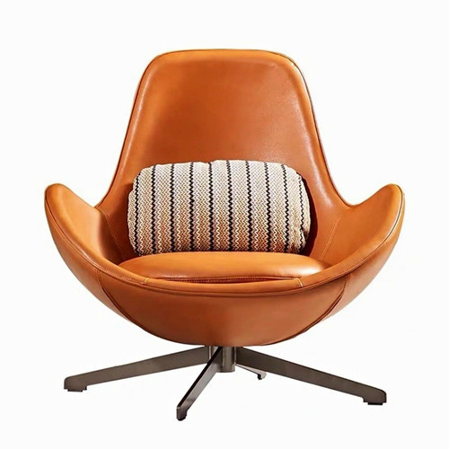Modern brown leather - leather, swivel