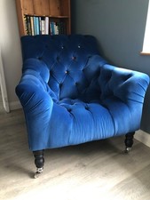 mr bright chair - blue velvet