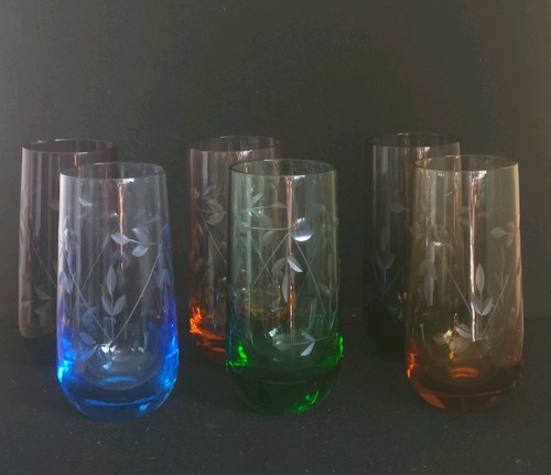 Vintage harlequin tumblers - vintage,