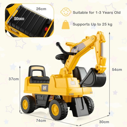 Kids ride excavator toy - kids, ride-on