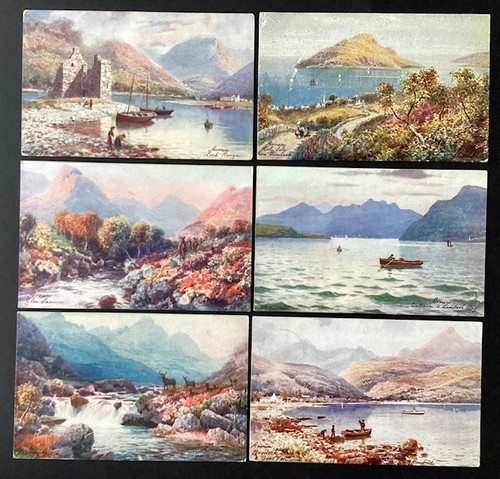 Tuck oilette postcard set 6 - oilette, of