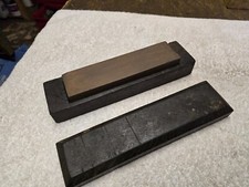 Natural 8" oilstone sharpening stone in wooden box Vintage