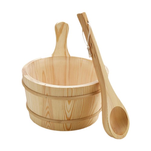Wooden sauna bucket and - 4l,