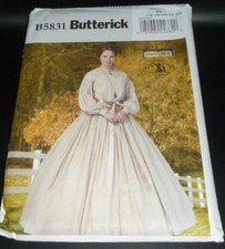 GWTW Civil War Victorian Dress Petticoat Costume Sewing Pattern 16-24 LARP