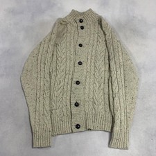 Marks & Spencer Knitted Cardigan Cable Knit Speckled Patterned Chunky Sweater