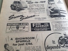 SURREY SYVAN SIDECAR EVEROAK TT ACE CRASH HELMET ADVERT MOTORCYCLE.