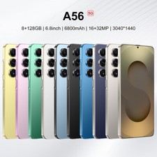2025 A56 5G Unlocked Smartphone Android 15 Phone 8G+128GB Dual SIM Mobile Phones