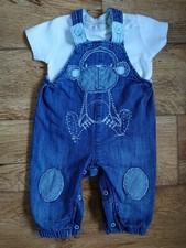 Next Baby White Vest & Blue