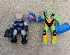 Galoob Vintage Figures Micro Machines Proton & Trash Bag Bunch Muck Master 1991