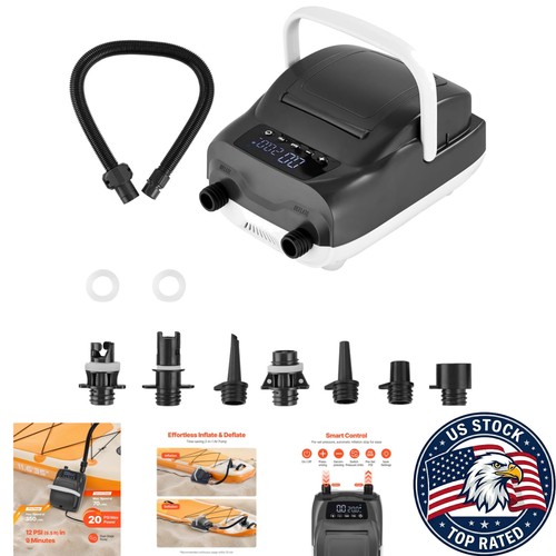 Portable 12v inflator - pump, for