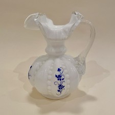 Fenton Hand Painted Milk Glass