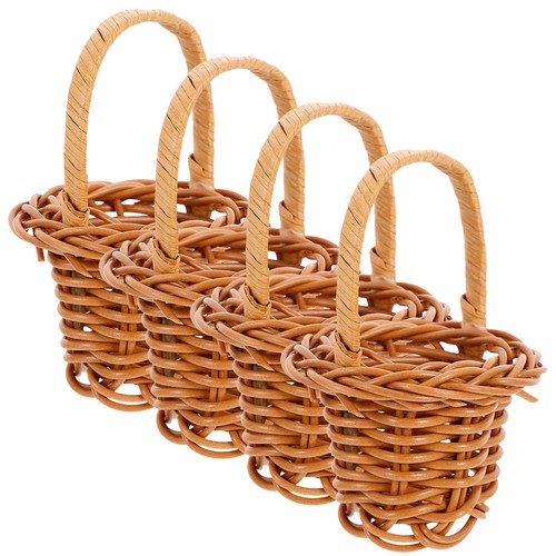 Pcs small mini rattan basket - rattan,