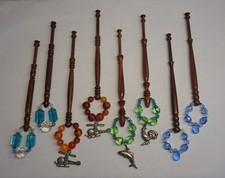 Vintage lace making bobbins, used but good condition, mixed materials.