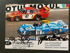 Signed Toine Hezemans & John Fitzpatrick Gelo Loos Porsche 935 24h Le Mans 1979
