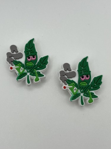 Herb leaf funny weed charm - leaf,
