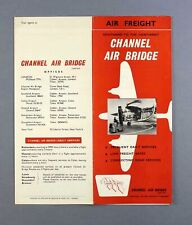 CHANNEL AIR BRIDGE VINTAGE AIRLINE BROCHURE BRISTOL 170 FREIGHTER
