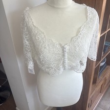 Bianco Evento lace E189 wedding bolero/jacket 42 XL Approx UK 10-12
