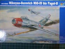 1/48 SUPERB TRUMPETER #02806 RARE HARD TO FIND N.K.AF MIG-15 BIS FAGOT-B FIGHTER