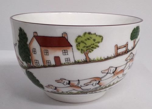 Coalport hunting scene bowl - coalport,