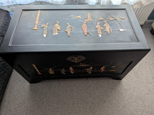 Vintage chinese black lacquer - vintage,